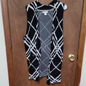 Women Sweater Sleeveless Open front Size 2X